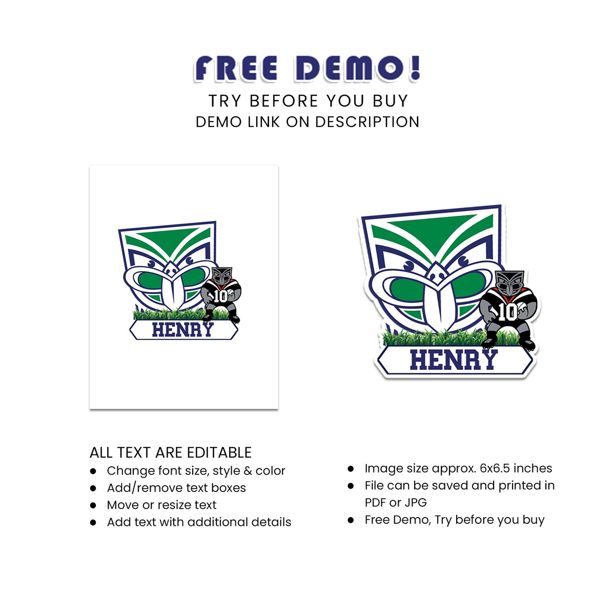 Nz Toppers Celebrate with NZ Warriors Personalized Cake Toppers - Perfect for You ...