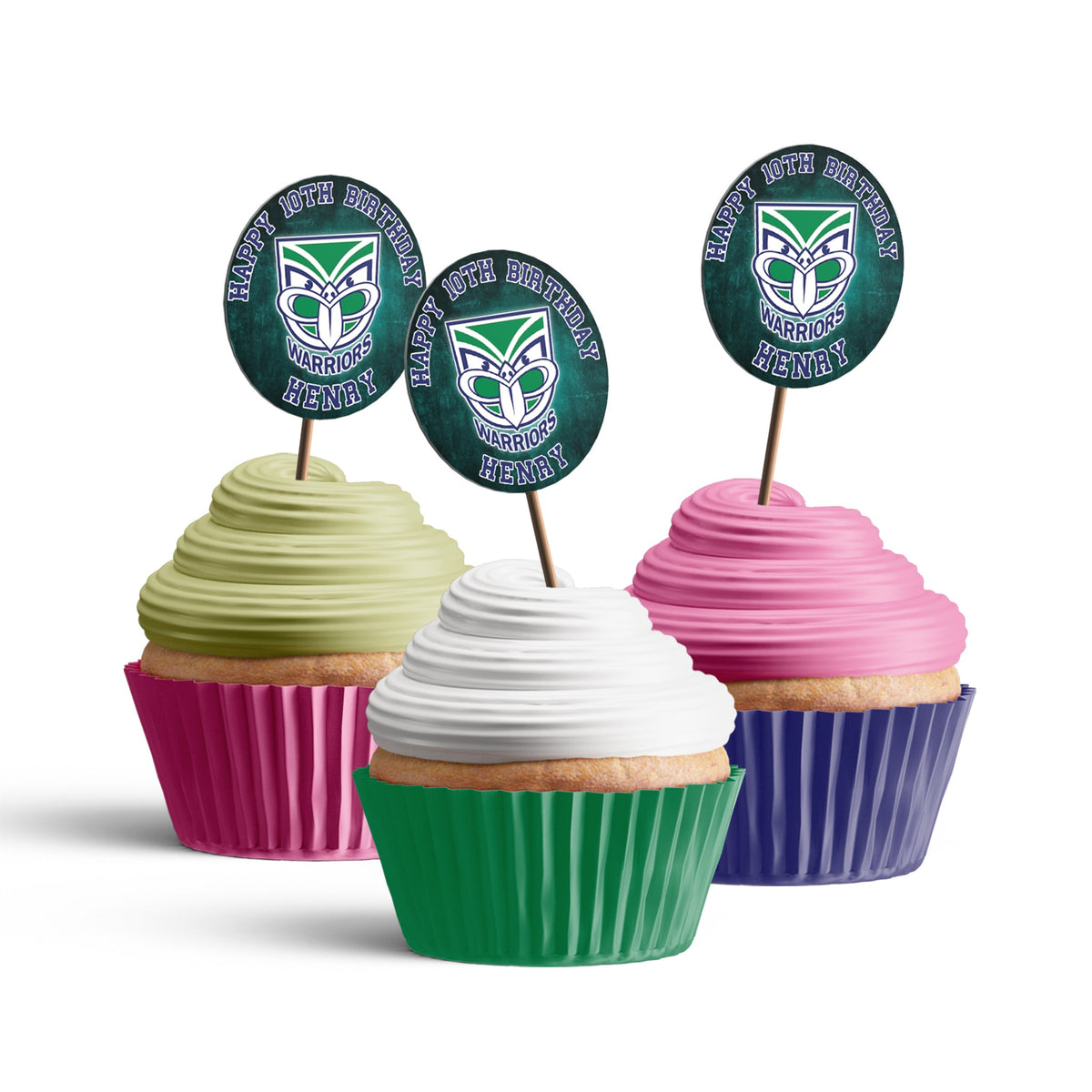 Nz Toppers NZ Warriors Personalized Cupcakes Toppers - Add a Sweet Touch to Your ...