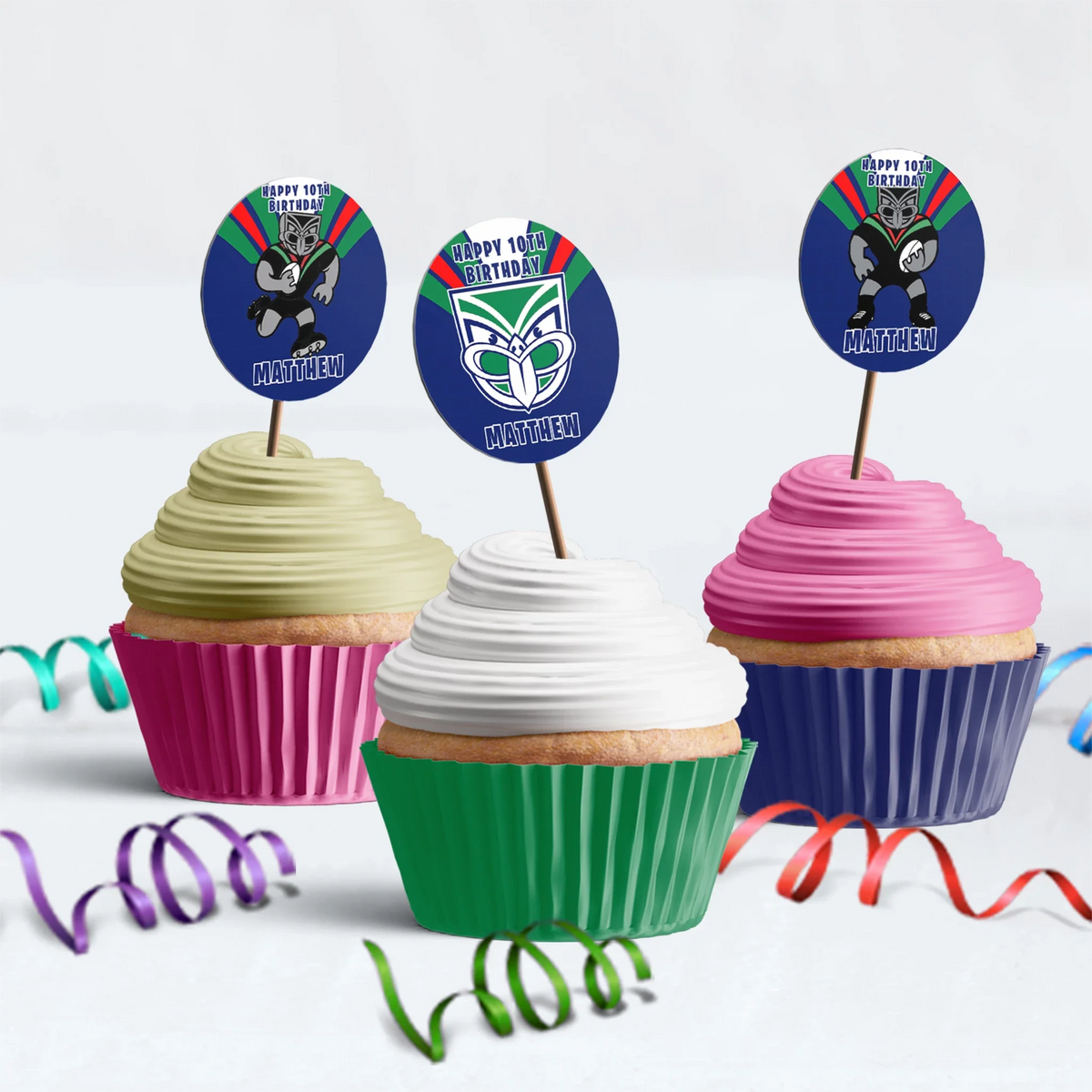 Nz Toppers NZ Warriors Personalized Cupcakes Toppers - Add a Sweet Touch to Your ...
