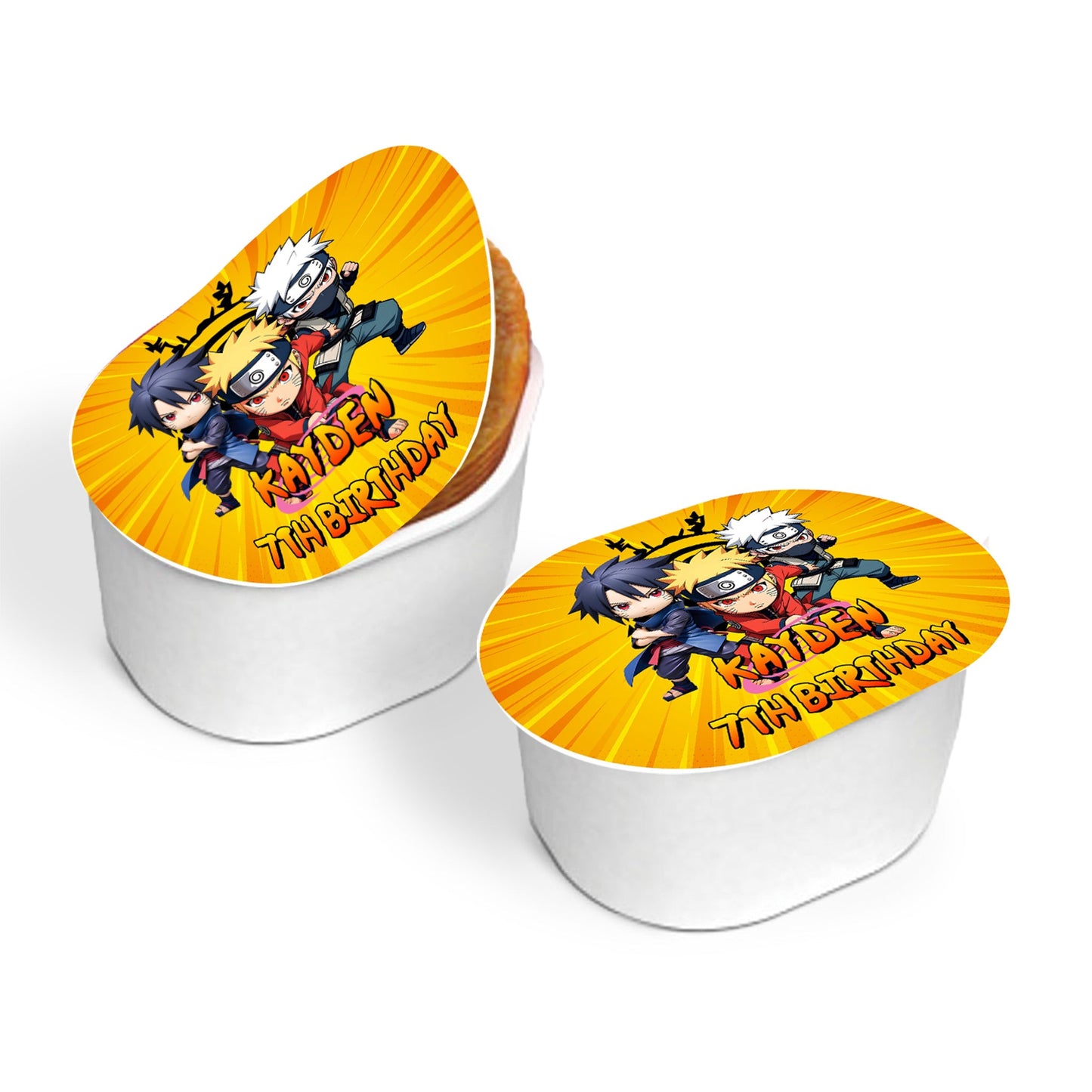 Naruto themed mini Pringles label