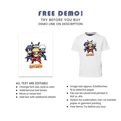 Naruto Sublimation T-Shirt - Show Off Your Love for Naruto