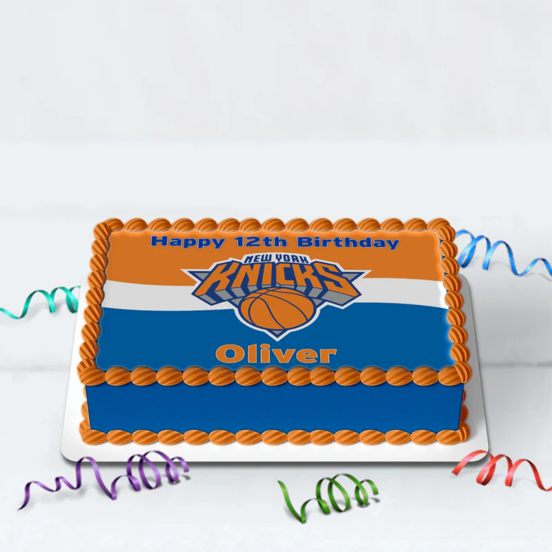 New York Knicks Birthday Decorations, NBA Team Party Supplies, NBA Basketball Team Themed, NewYork Knicks Digital Template, Editable New York Knicks Image SVG PNG