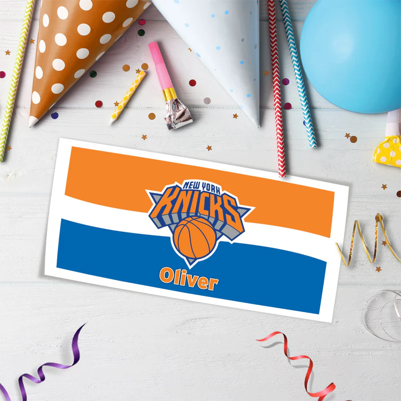 New York Knicks Birthday Decorations, NBA Team Party Supplies, NBA Basketball Team Themed, NewYork Knicks Digital Template, Editable New York Knicks Image SVG PNG