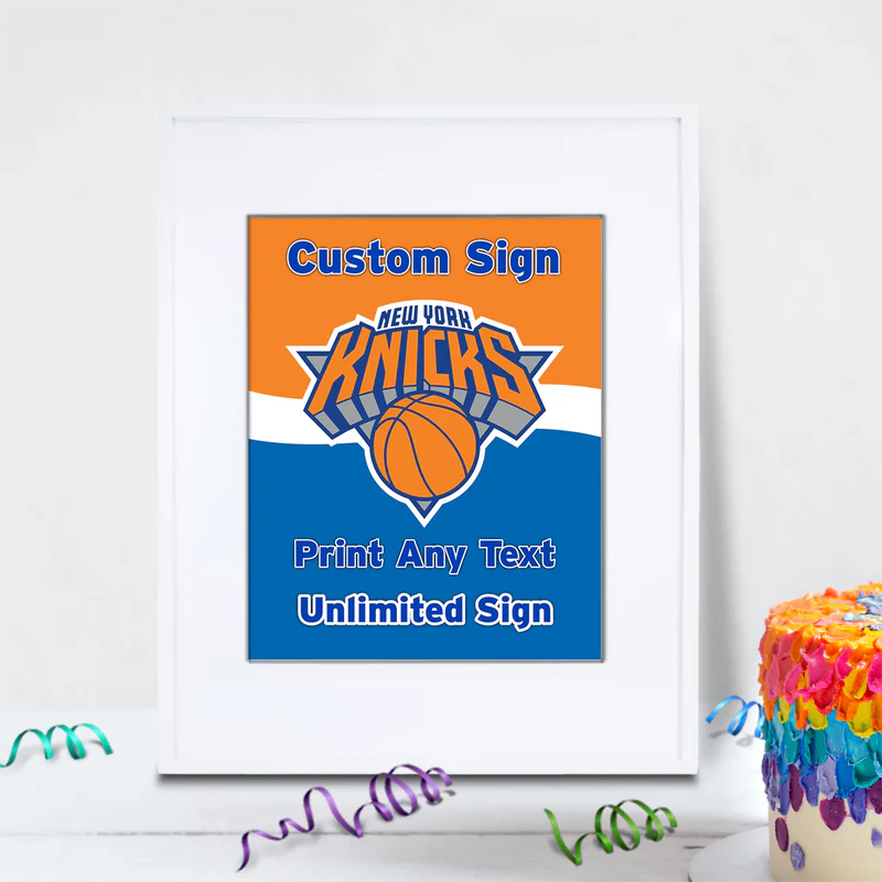 New York Knicks Birthday Decorations, NBA Team Party Supplies, NBA Basketball Team Themed, NewYork Knicks Digital Template, Editable New York Knicks Image SVG PNG