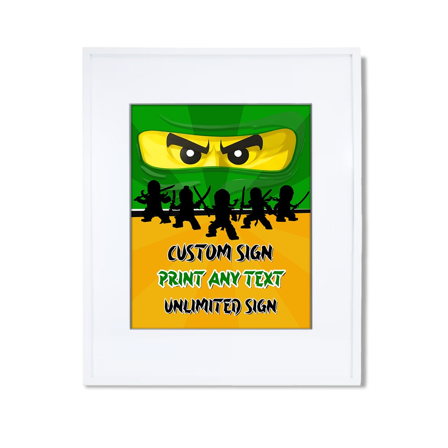 Custom sign with Ninjago theme