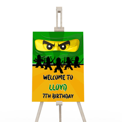 Welcome sign with Ninjago theme