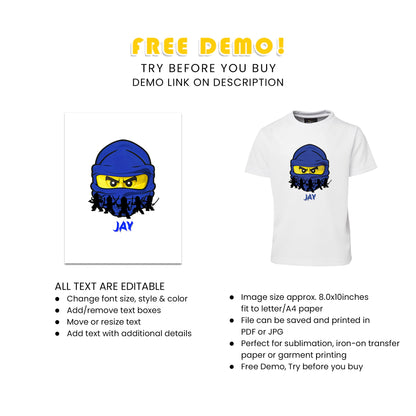 Show Off Your Style with Our Ninjago Sublimation T-Shirt - Perfect for Any Occasion