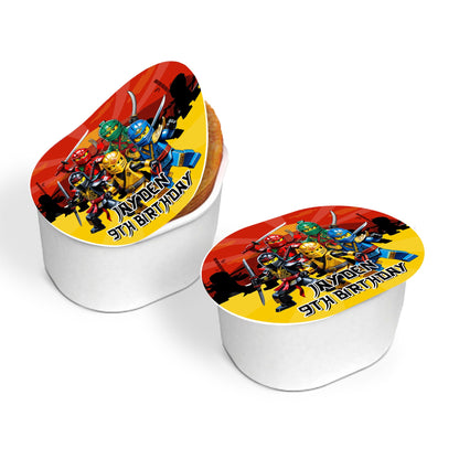 Mini Pringles label with Ninjago theme