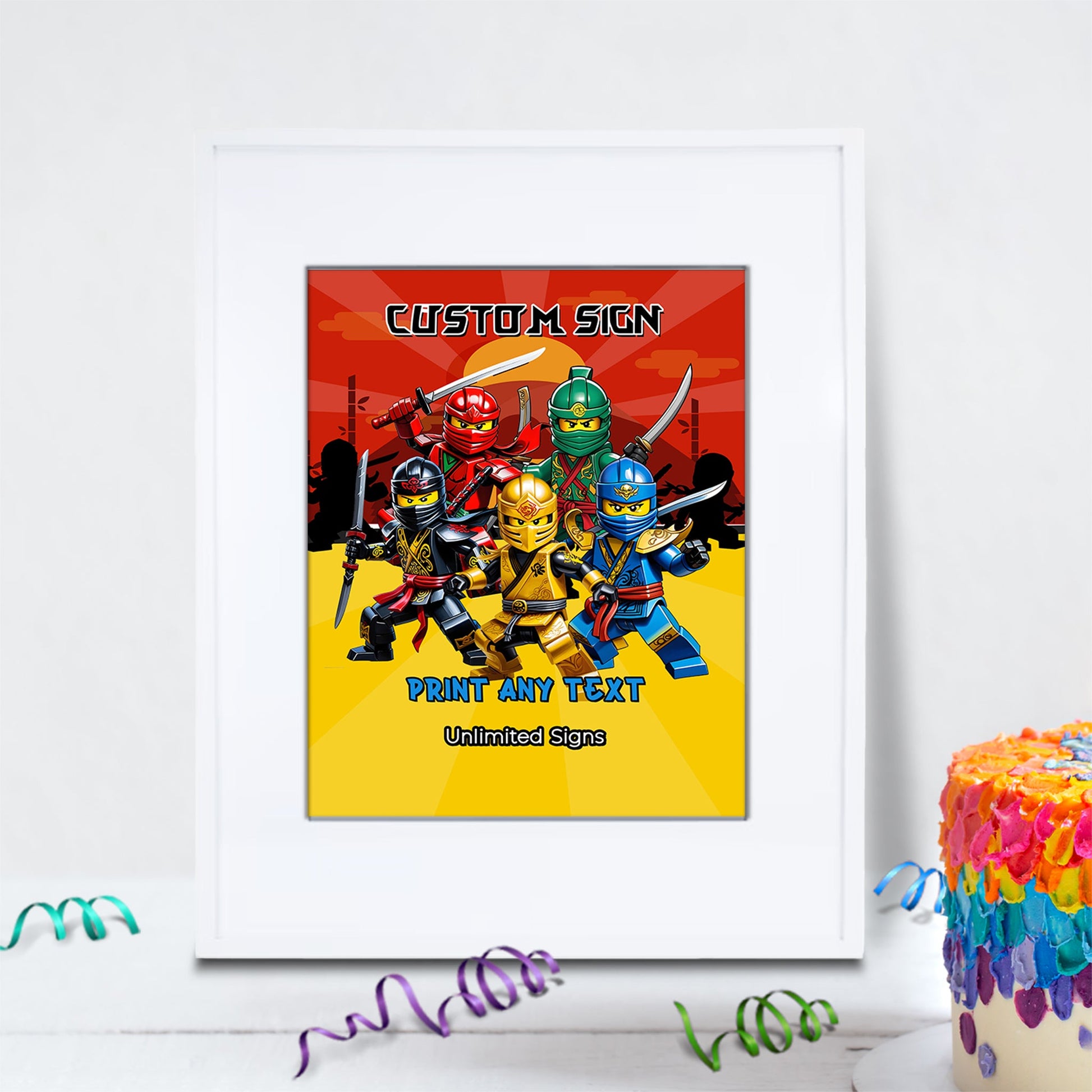 Personalize Your Event with Our Ninjago Custom Sign - Perfect for Any ...