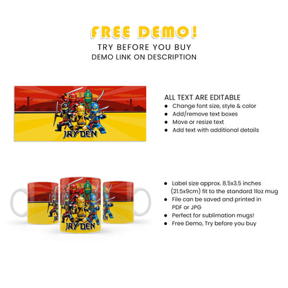 Enjoy Your Favorite Beverage with Our Ninjago Sublimation Mug - Perfect for Any Occasion