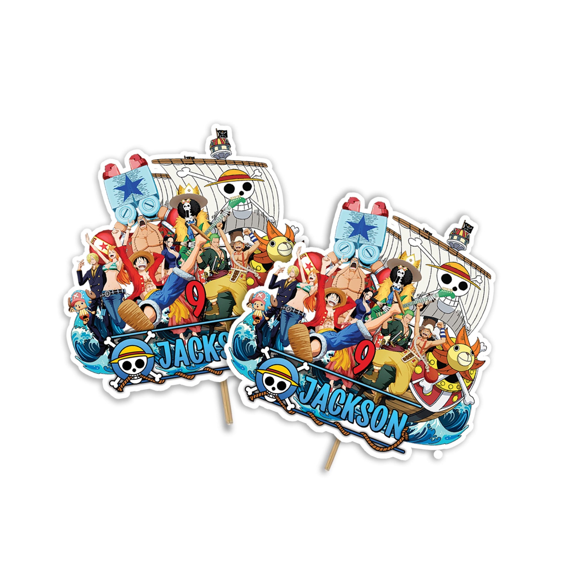 One Piece Manga Series Personalized Cake Toppers