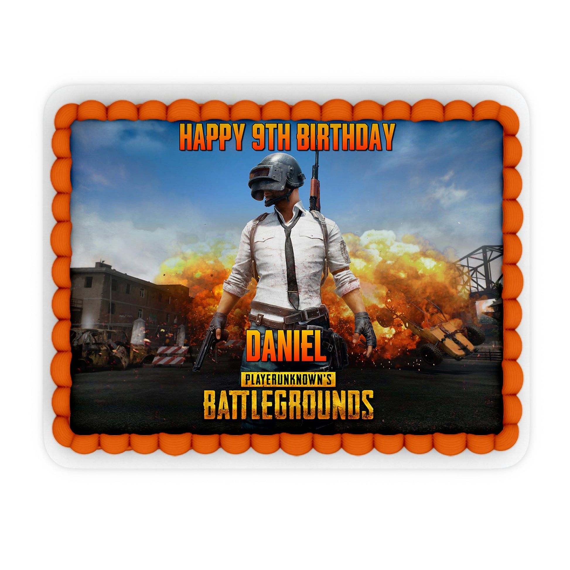 PUBG Personalized Edible Sheet Cake Images - Custom edible sheet cake images featuring PUBG