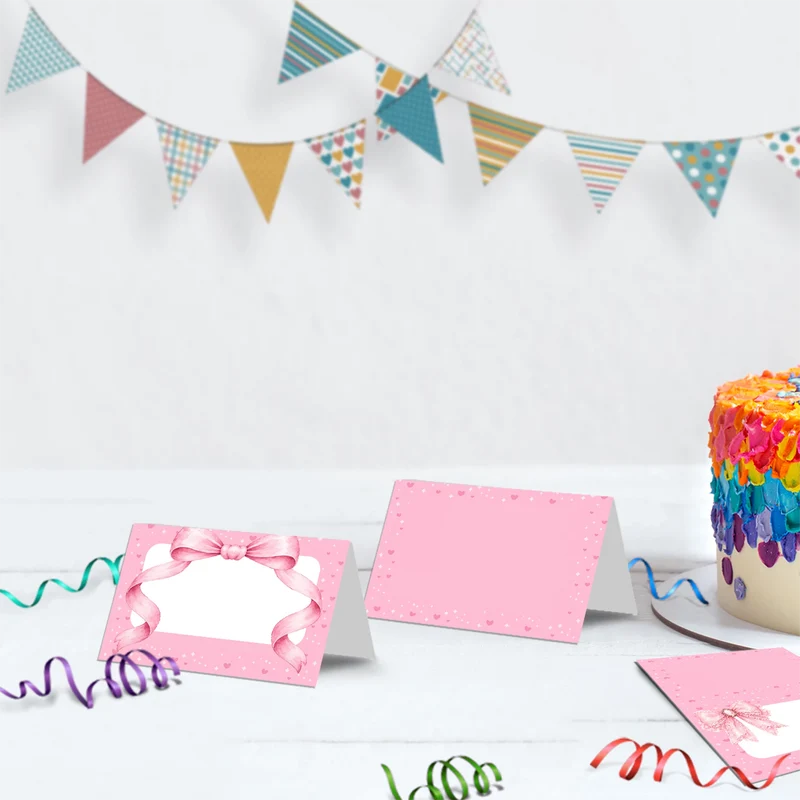 Cute Pink Bow Birthday Decorations, Pastel Pink Bow Party Supplies, Pink Bow Themed, Pink Bow Digital Template, Editable Pink Bow Image SVG PNG