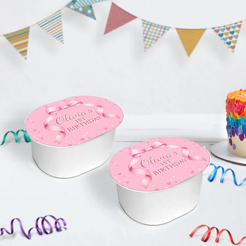 Cute Pink Bow Birthday Decorations, Pastel Pink Bow Party Supplies, Pink Bow Themed, Pink Bow Digital Template, Editable Pink Bow Image SVG PNG