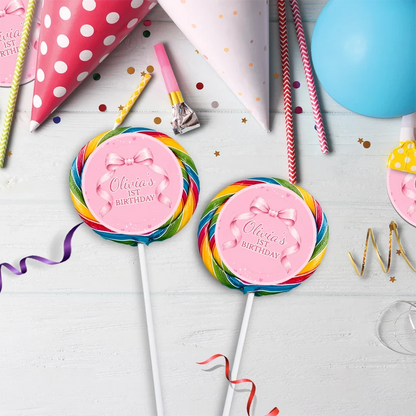 Cute Pink Bow Birthday Decorations, Pastel Pink Bow Party Supplies, Pink Bow Themed, Pink Bow Digital Template, Editable Pink Bow Image SVG PNG