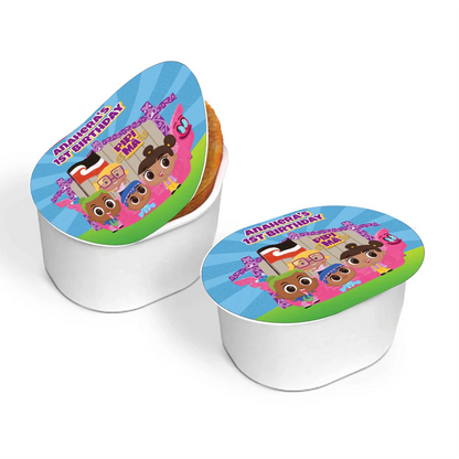 Pipi Ma mini Pringles label featuring a vibrant custom design wrapper on a small stackable snack can