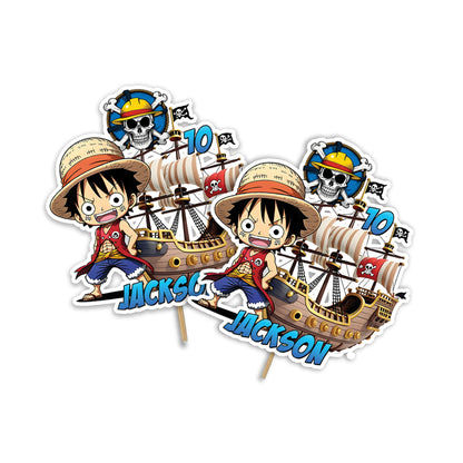 One Piece Manga Series Personalized Cake Toppers