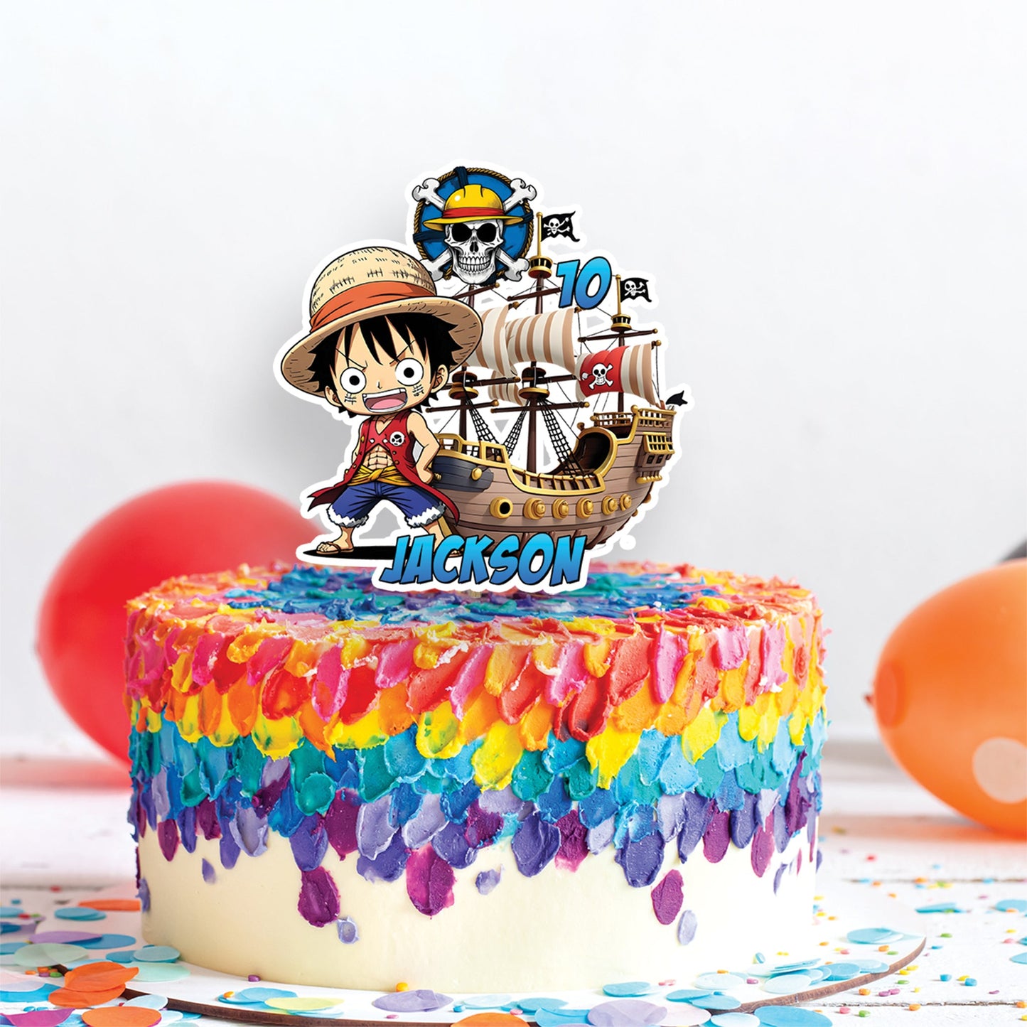 One Piece Birthday Decorations, One Piece Manga Series Party Supplies, Monkey D. luffy Themed, One Piece Anime Digital Template, Editable One Piece Image SVG PNG