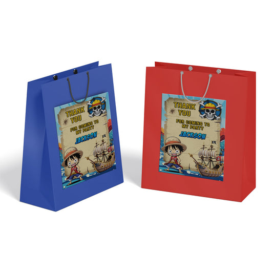 Goody Bag Label with One Piece Manga Series Theme