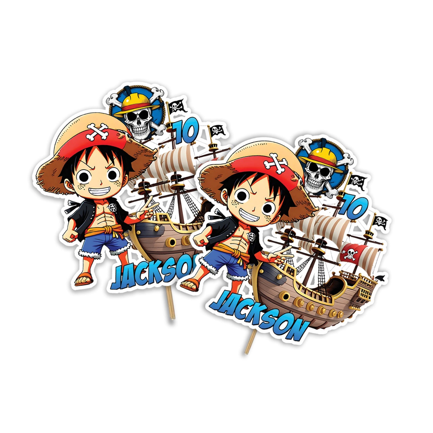 One Piece Manga Series Personalized Cake Toppers