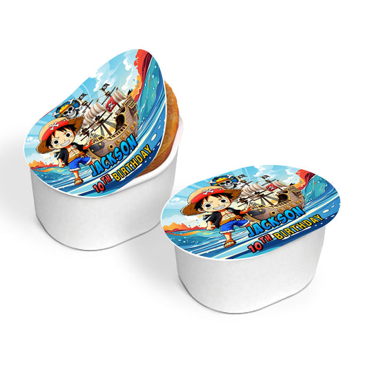 Mini Pringles Label with One Piece Manga Series Theme