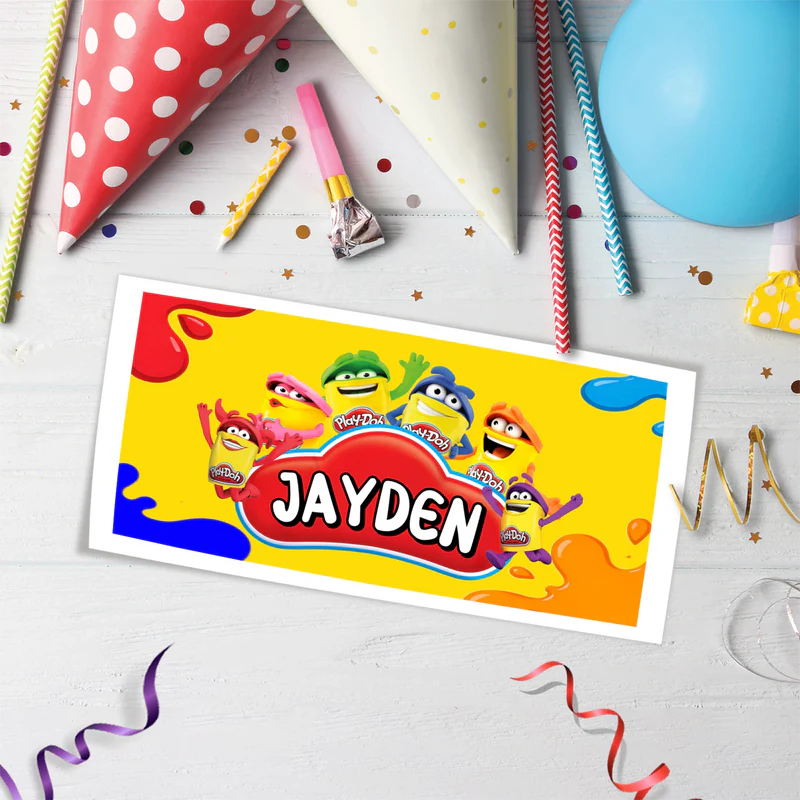 Play-Doh Birthday Decorations, Playdoh Party Supplies, Play Doh Themed, Toys Digital Template, Editable Play Doh Image SVG PNG