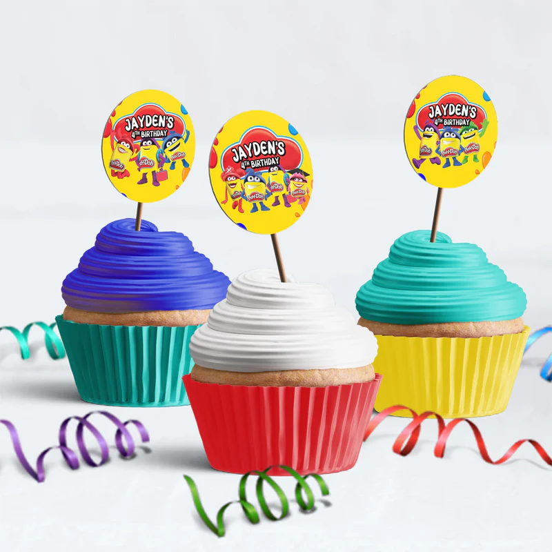 Play-Doh Birthday Decorations, Playdoh Party Supplies, Play Doh Themed, Toys Digital Template, Editable Play Doh Image SVG PNG