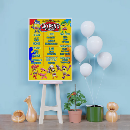 Play-Doh Birthday Decorations, Playdoh Party Supplies, Play Doh Themed, Toys Digital Template, Editable Play Doh Image SVG PNG