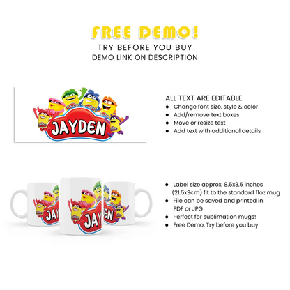 Play Doh Sublimation Mug – Personalized Gift Idea Custom Design