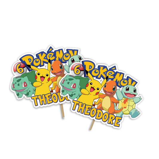 Custom Pokemon cake toppers for themed parties
