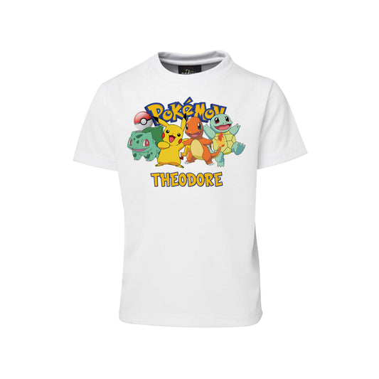 Pokemon sublimation T-shirts for fans and party attendees