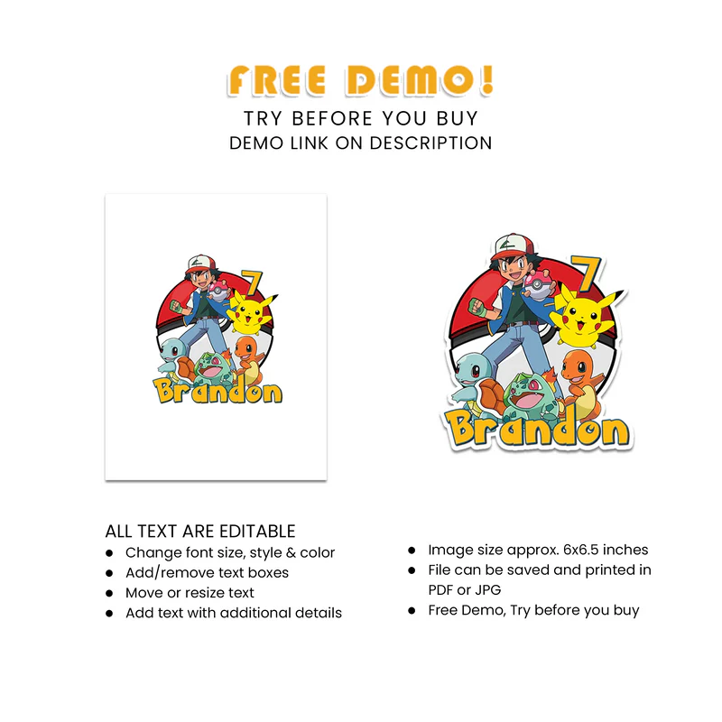 Best Pokemon Personalized Cake Toppers for Birthday