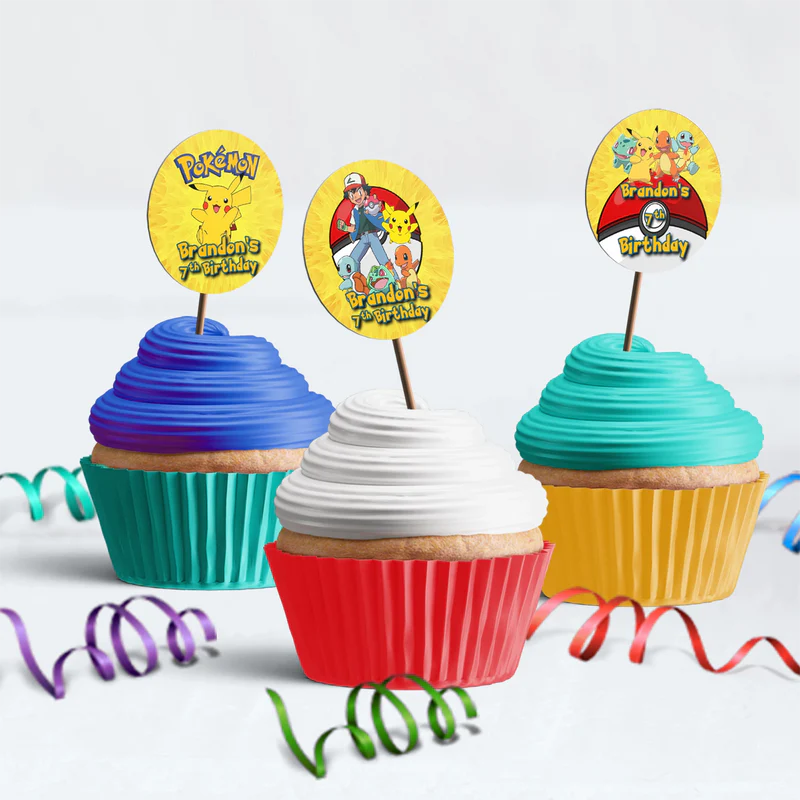 Pokemon Birthday Decorations, Anime Party Supplies, Pocket Monster Themed, Pokemon Digital Template, Editable Pokemon Image SVG PNG