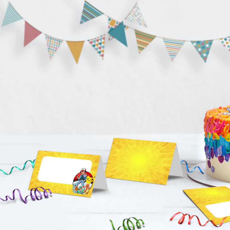 Pokemon Birthday Decorations, Anime Party Supplies, Pocket Monster Themed, Pokemon Digital Template, Editable Pokemon Image SVG PNG