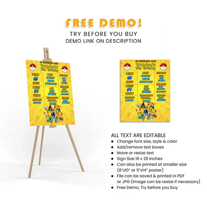 Best Pokemon Milestone Poster Printable