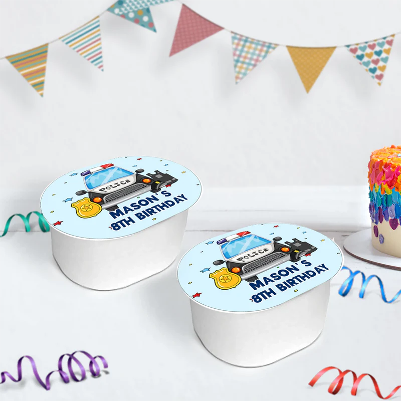 Police Car Birthday Decorations, Cop Party Supplies, Police Themed, Police cop Digital Template, Editable Kids Police Image SVG PNG
