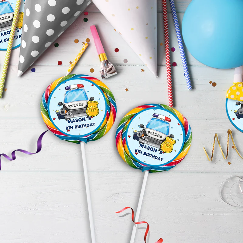 Police Car Birthday Decorations, Cop Party Supplies, Police Themed, Police cop Digital Template, Editable Kids Police Image SVG PNG