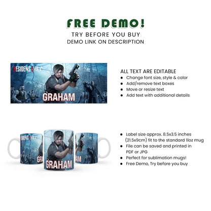 Resident Evil Sublimation Mug - A Perfect Keepsake for Your Party Guests