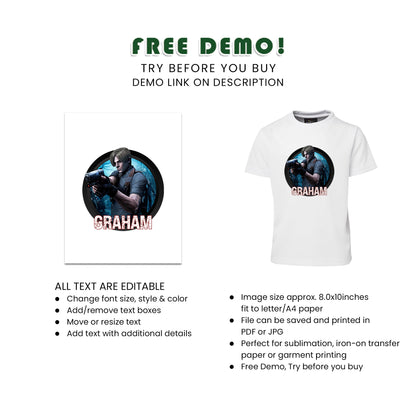 Resident Evil Sublimation T-Shirt - A Fun and Thematic Party Favor for Your Guests