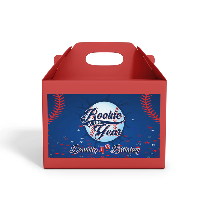 rookie of the year treat box label for birthday gable boxes