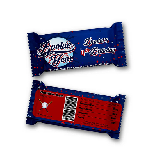 rookie of the year rice krispies and candy bar wrapper