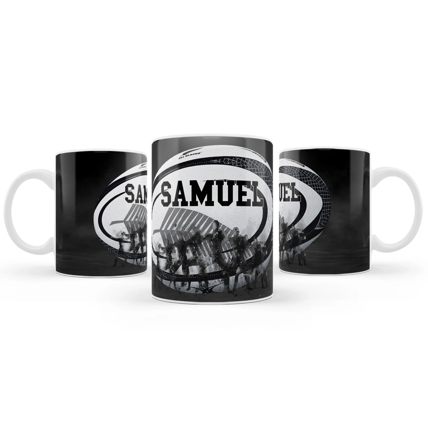 Rugby NZ Sublimation Mug with custom rugby-themed prints