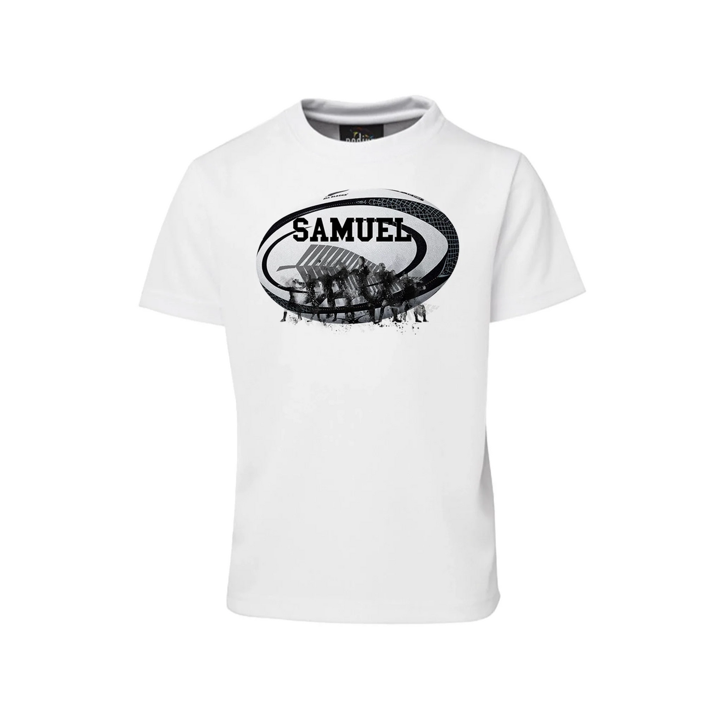 Rugby NZ Sublimation T-Shirt with custom rugby-inspired prints