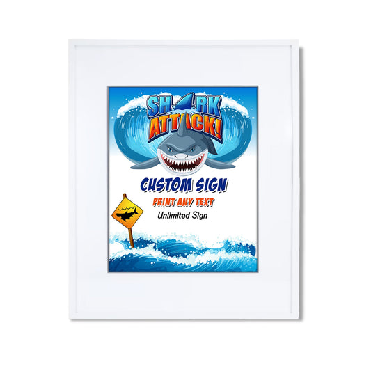 Shark custom sign for personalized event decoration
