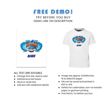 Shark-Themed Sublimation T-Shirts - Wear Your Shark Pride