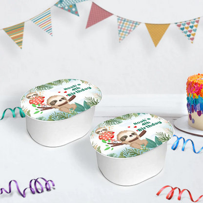 Sloths Birthday Decorations, Sloth Party Supplies, Sloth Birthday Themed, Lazy Animal Digital Template, Editable Sloth Image SVG PNG
