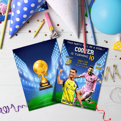 Messi Birthday Decorations, FIFA World Cup Party Supplies, Soccer Star, Ronaldo, Messi & Ronaldo SVG