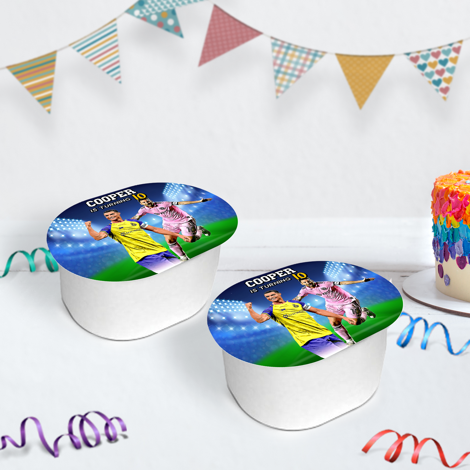 Messi Birthday Decorations, FIFA World Cup Party Supplies, Soccer Star, Ronaldo, Messi & Ronaldo SVG