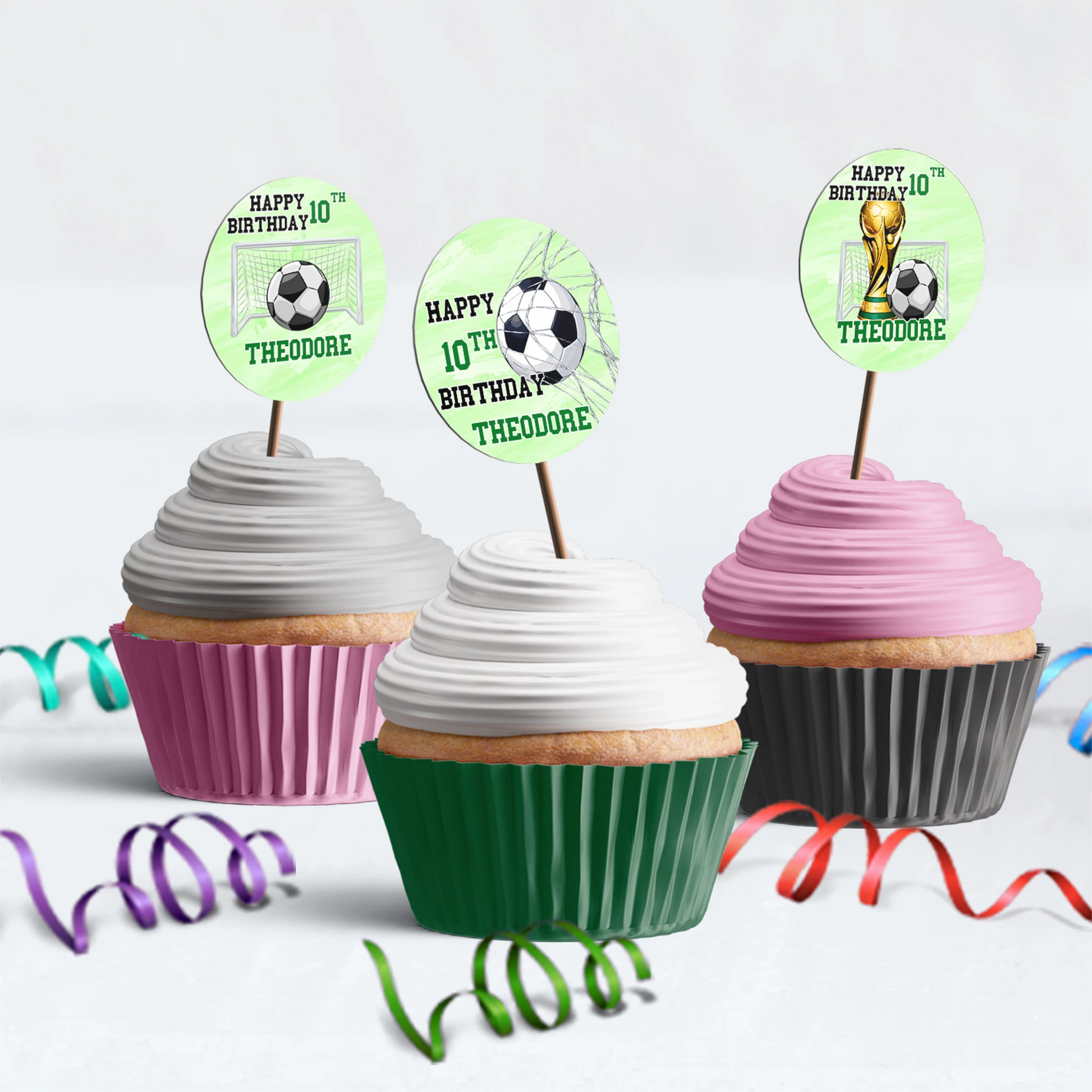 Soccer Birthday Decorations, World Cup Party Supplies, Football Themed, Messi Ronaldo Digital Template, Editable Soccer Image SVG PNG