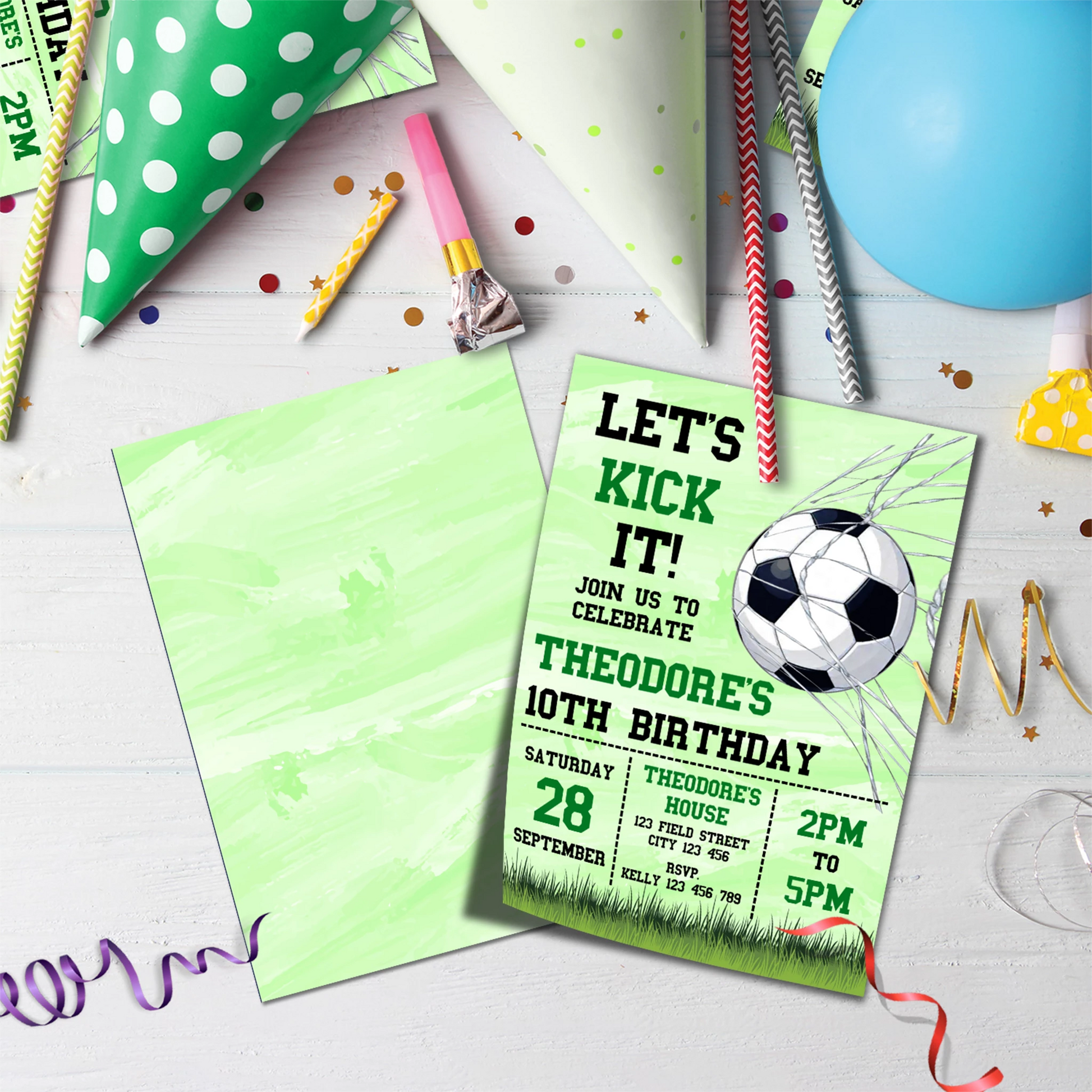 Soccer Birthday Decorations, World Cup Party Supplies, Football Themed, Messi Ronaldo Digital Template, Editable Soccer Image SVG PNG